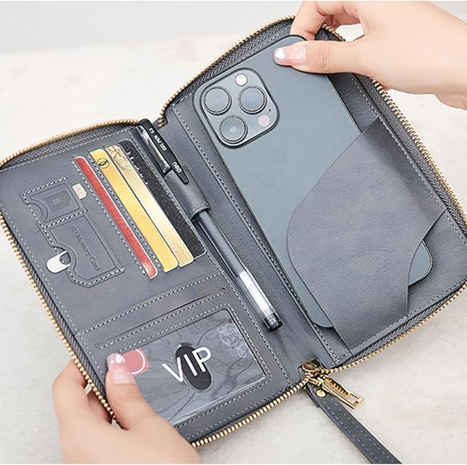 Family Passport Holder for Travel Women and Men RFID Passport Holder with Card Slots Holder Passport Case Passport cover Passport Wallet Travel Essentials and Accessories