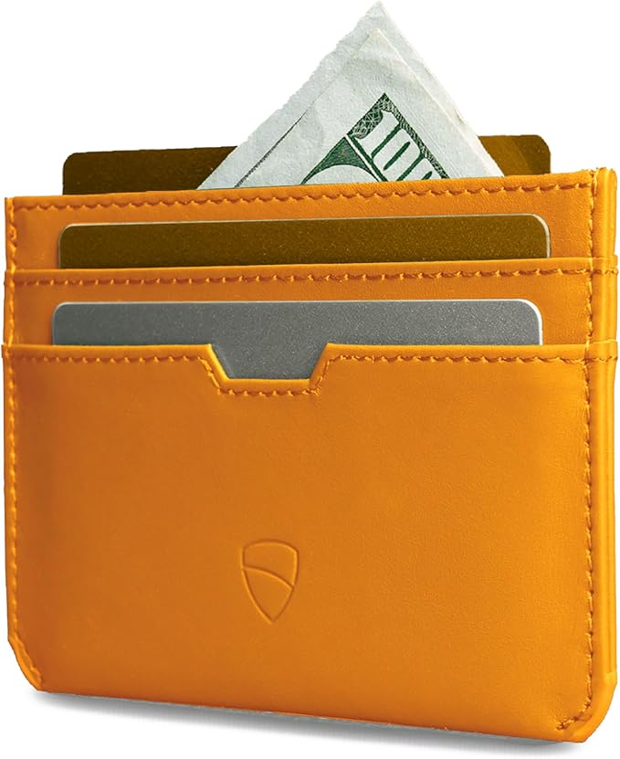 Vaultskin MOORGATE Slim Card Holder – Minimalist Leather Wallet with RFID Blocking, Front Pocket Credit Card Case for Men & Women