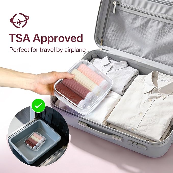 Travel Bottles for Toiletries, TSA Approved Travel Size Containers with Silicone Bottle Covers, Leak Proof Silicone Shampoo Bottles, Small Toiletry Containers for Shampoo Conditioner Lotion