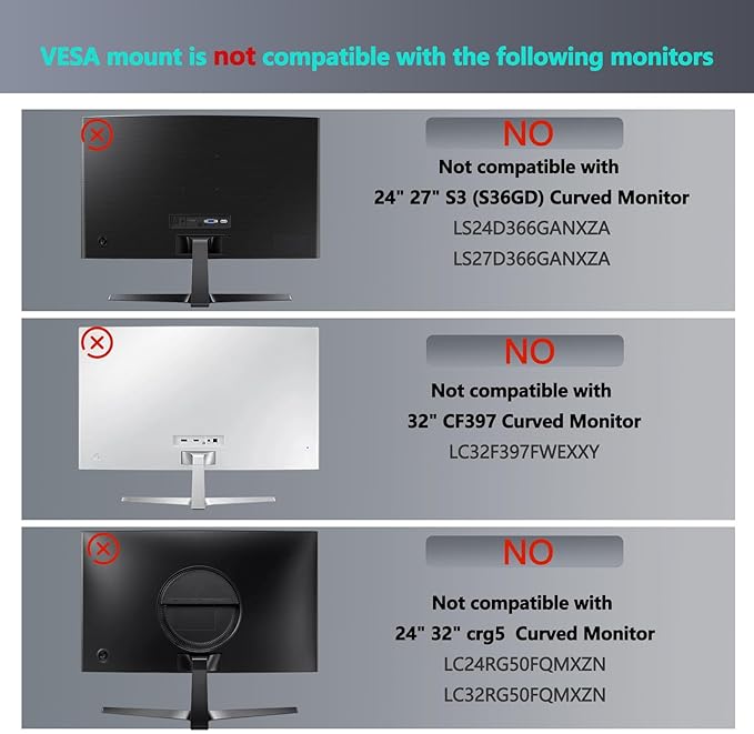 Odyssey OLED G8 G80SD VESA Mount Adapter Compatible with Samsung G8 (G80SD), G3 (G30D), G32A,G30A,S65VC,S65TC,S50GC, M8 (M80D),Odyssey G9 G95C,S9 (S95UC) Monitor for 100 * 100mm VESA