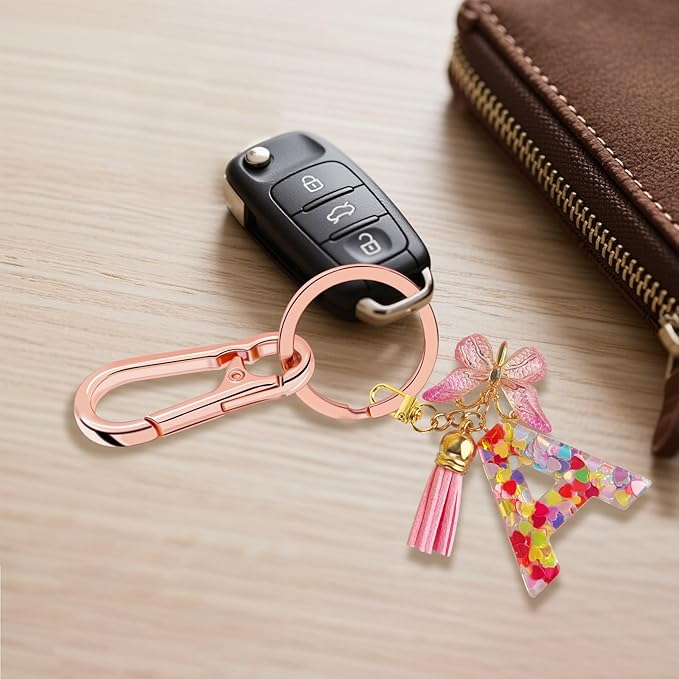 Metal Keychains for Women Men, Key Chain Ring Clip Holder Organizer for Home Car, Cut Keyring Accessories