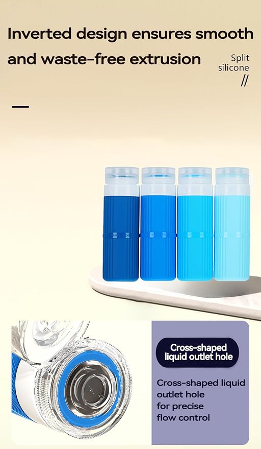 18 packs of toiletries travel bottles, TSA Approval silicone travel containers, leak proof refillable shampoo and conditioner are essential for travel, fitness, business trips, office use(blue)