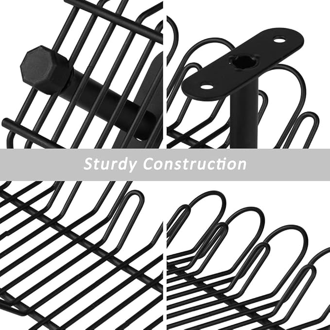 2 Packs Cable Management Tray, 14 inch Under Desk Cable Holder for Wire Management, Heavy Metal Cord Organizer Ideal for Computer Home Office Standing Tables to Hide Power Strips (Black)