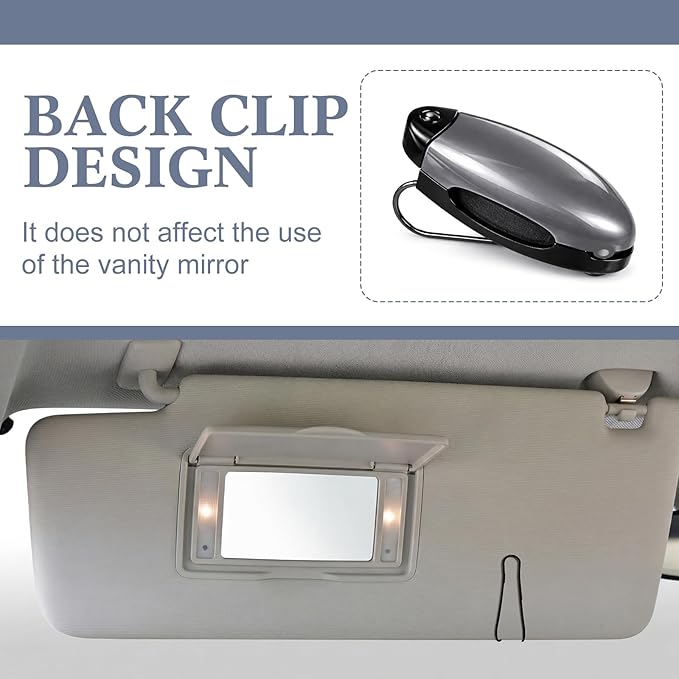 Frienda 5 Pcs Auto Car Vehicle Sun Visor Clip Holder Sunglasses Holder for Eyeglasses Mount Ticket Card Clip for Car Accessories (Gray)