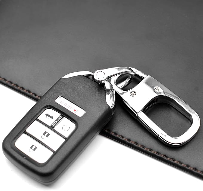 MECHCOS Metal Keychain Car Fob Key Chain Holder Clip with Detachable Valet Key Ring & Anti-Lost D-Ring for Men and Women