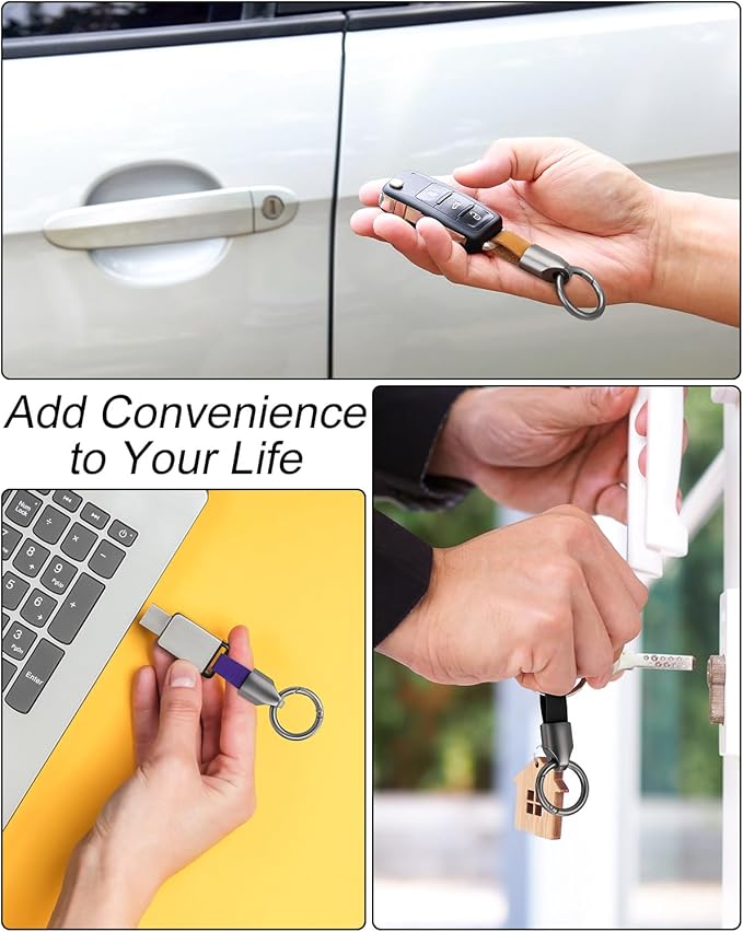 Car Key Chain Ring Clip, Small Key Fob Accessory with Keyrings Zinc Alloy Buckle
