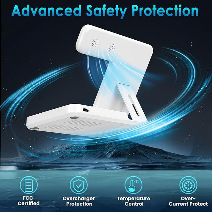 3 in 1 Charging Station for Multi Devices, Wireless Charger for iPhone 8-16 Series & Apple Watch, Wireless Charging Station for AirPods Pro/4/3/2