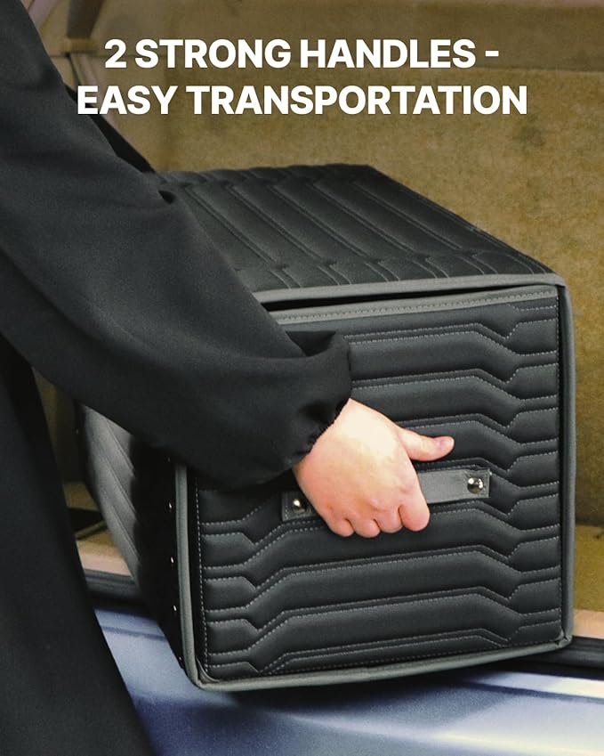 Owleys Trunk Organizer for Toyota Tacoma Gifts for Men – Premium Truck Accessories Organizer for 2000–2025 Models – Car Storage Box for Back Seat, Bed & Console – Highway 17