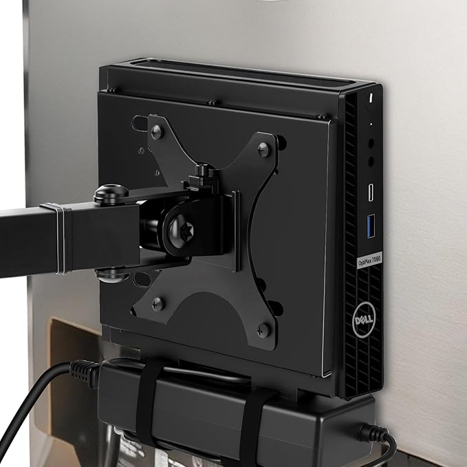 Dual VESA Mount for Dell OptiPlex Micro,Wall Dual VESA and Under Desk Mount Fits Dell Micro Pro,Plus MFF,Support VESA Dell Micro Mount for Monitor Arms and Wall Mounts with 75x75mm&100x100mm Mounting
