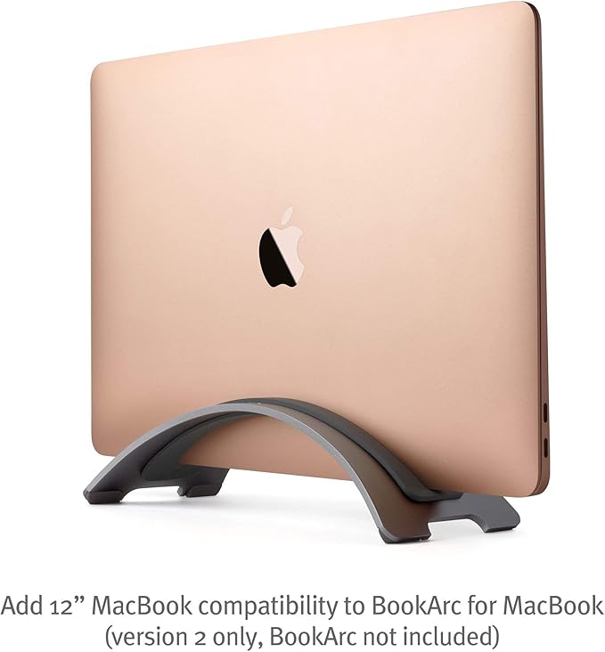 Twelve South BookArc for MacBook Space Grey Insert C for 12" MacBook (fits Newest Version of BookArc only)