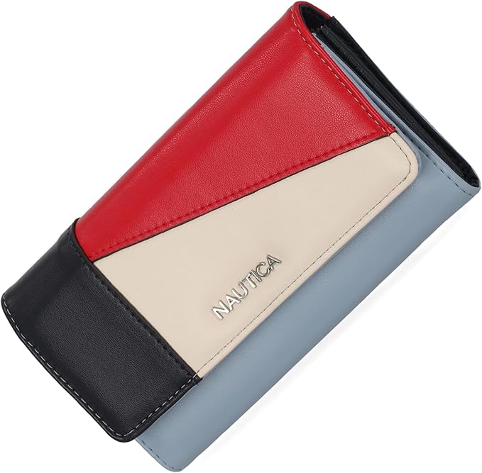Nautica Money Manager RFID Slim and Small Wallet for Women - Credit Card Holder with Coin Purse and Zipper Wallet, Women's Clutch Organizer
