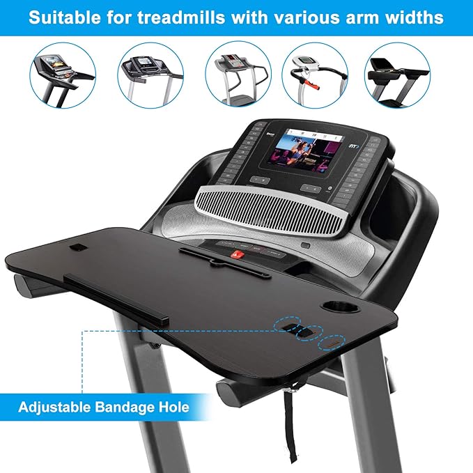 Treadmill Laptop Desk,NEXAN Universal Ergonomic Platform for Notebooks, Tablets, Laptops, Workstation for Treadmill Handlebars up to 35 inches with Cup Tablet Phone Holder…