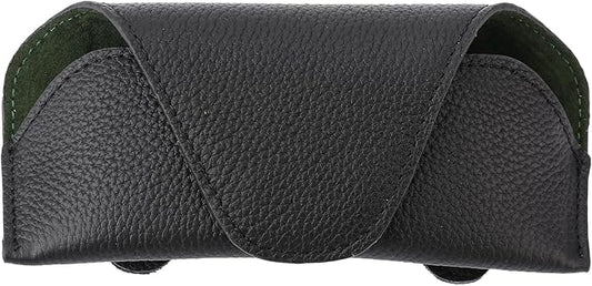 Magnetic Sunglass Holder for Car Visor Clip, Leather Car Glasses Holder, Visor Accessories Eyeglasses Holder Glasses Storage Case (01-Black)