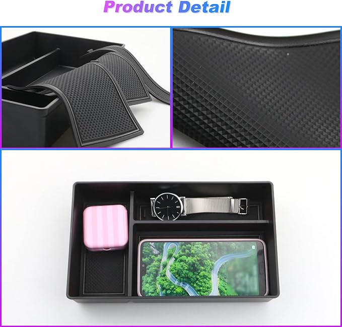 SXCY for 2022 2023 2024 2025 2026 Lexus NX Center Console Organizer Tray for 2022 2023 2024 2025 2026 Lexus NX 350 Accessories Console Tray 2023 2024 2025 2026 NX Center Console Organizer (Black)