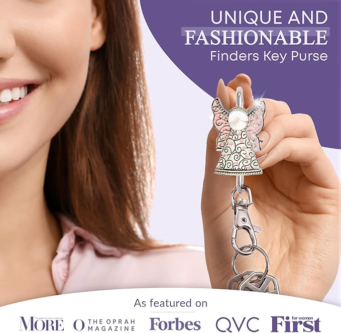 Women’s Bag Charm Key Finder, Car Keychain Hook, Cute Purse Organizer & Tote Bag Accessories, Gifts for Mom - Original