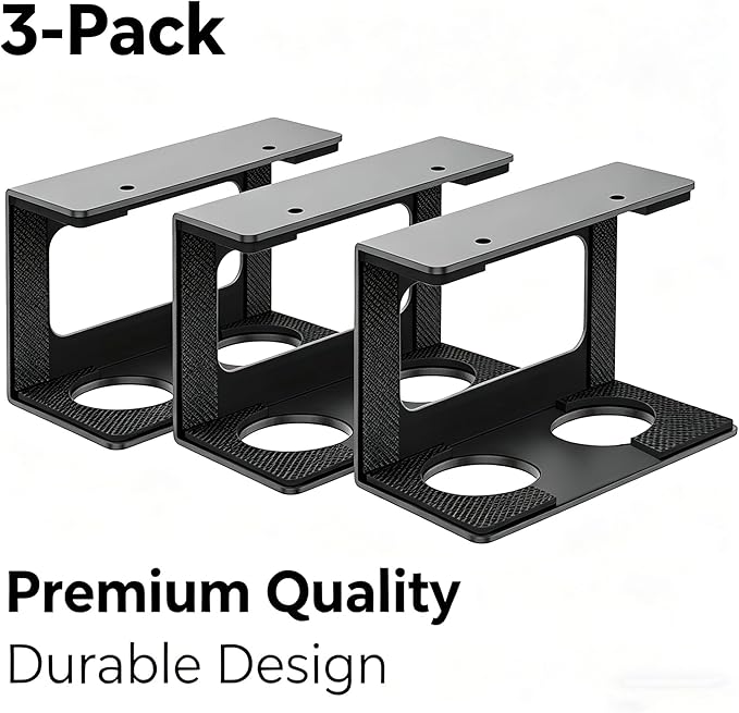 Under Desk Laptop Mount, Laptop Under Desk Mount 3 inches Tall Effective Space with Silicone Pad, Aluminum Under Desk Laptop Holder Rack for Laptop MacBook Dell OptiPlex PS4 & More