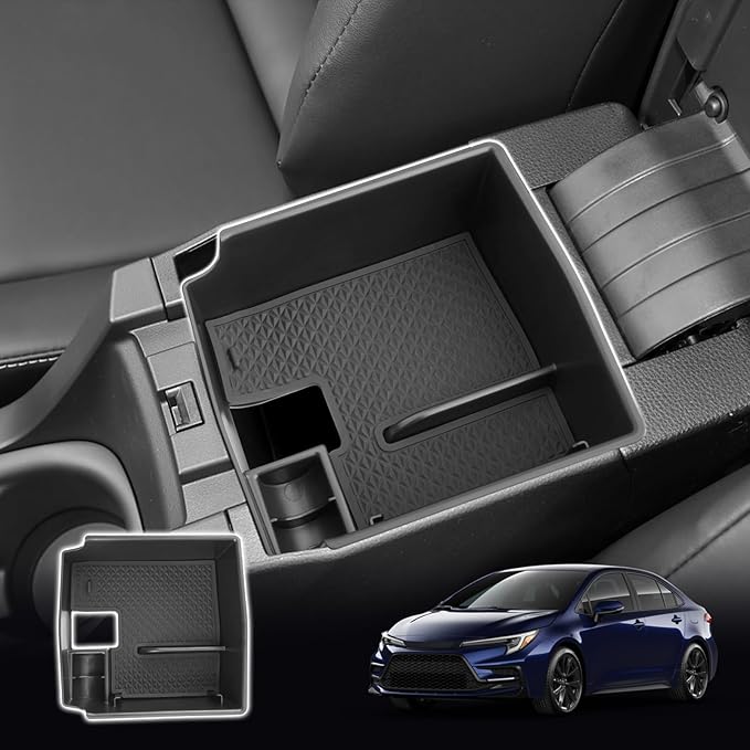 SXCY for 2025 2026 Toyota Corolla Center Console Organizer 2024 2025 2026 Corolla E210 Armrest Console Tray 2022-2024 2025 2026 Corolla Accessories(Only for “Corolla” Car! NOT for “Corolla Cross”)