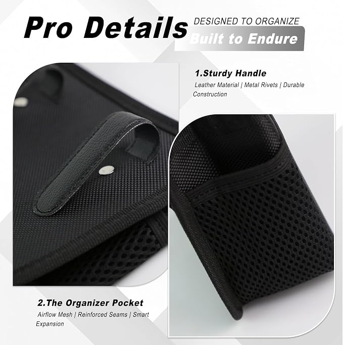 Car Trash Can, Foldable Hanging Vehicle Garbage Organizer Holder, Waterproof Automotive Trash Bag Holder Dustbin Storage Container for Console Door Seat Back SUV (Black)
