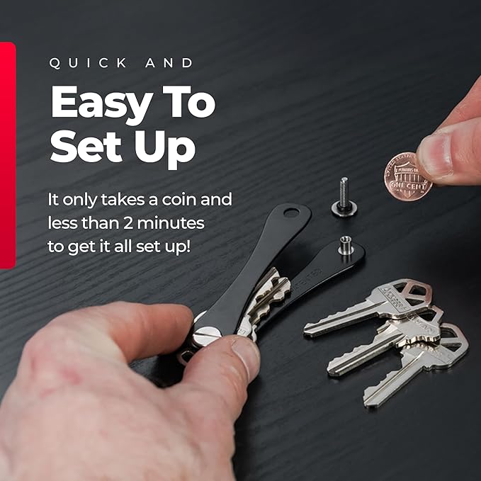 KeySmart Flex - Key Holder for Keychain-Compact Key Organizer for Key Chain, Minimalist Clutter-Free, Up to 8 Keys