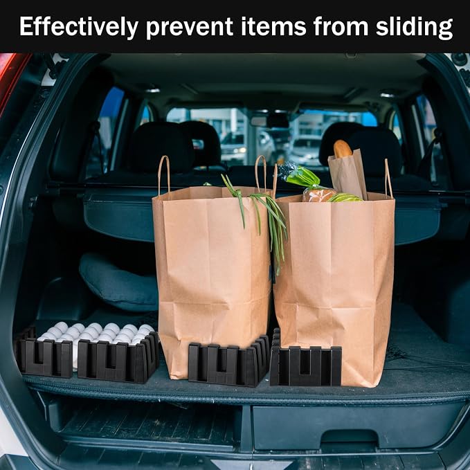 6 Pack Car Trunk Organizer Blocks for Back of SUV Multipurpose Car Storage Organizer Blocks Trunk Divider Available to Wool Carpet for Truck SUV Van Cargo