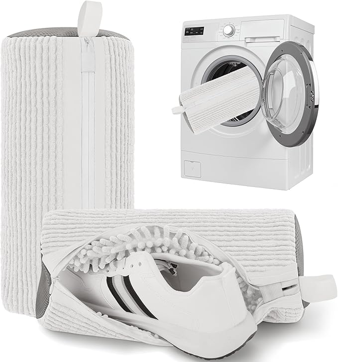 Shoe Washing Machine Bag Shoe Laundry Bags for Sneakers Reusable 2pc Shoes Cleaning Bags 360° Deep Clean for All Shoes Types With Invisible Zipper