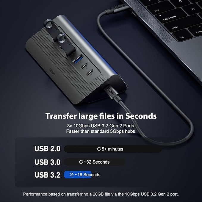 USB C Hub 10-in-1 Detachable Cable, USB 3.2 Gen2 10Gbps ??4K 60Hz HDMI, 100W PD, SD/Micro SD ??Docking Station for MacBook Pro/Air M1-M5, Windows Laptop, Mac mini, iPad Pro (Space Gray)