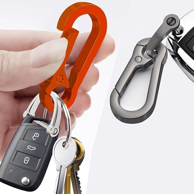 Zinc Alloy Key Chain 3 Packs Keychain Keyring Organizer Key Ring Holder Clip for Men and Women