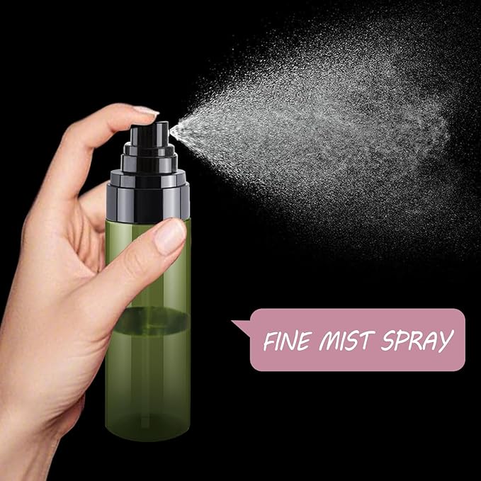3PCS 100ml Travel Spray Bottles – Refillable Mini Spray Bottle Set with Fine Mist Spray Bottles for Hair Spray and Toner
