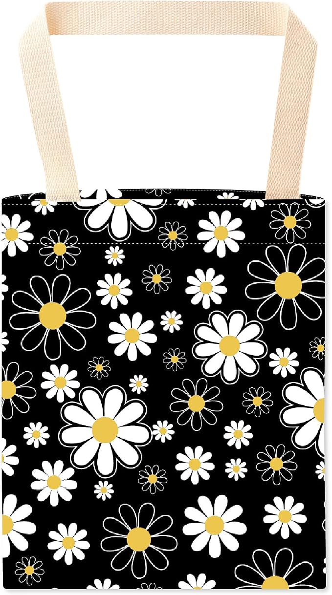 CREATCABIN Flower Car Garbage Bag Car Trash Bag Hanging Back Seat Organizer Trash Can Bin Cute Printed One-Handed Strap Garbage for Car Accessories Vehicle Travelling Camping Outdoor 11.8x9.84 Inch