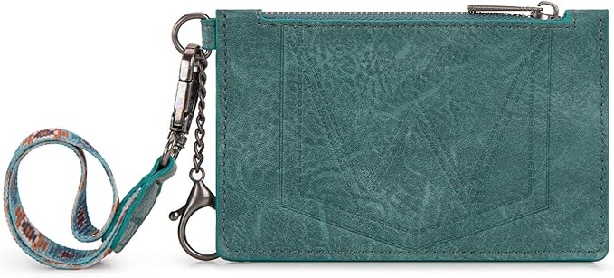 Montana West X Wrangler Small Credit Card Holder for Women Aztec Keychain Wristlet Wallet Slim Credit Card Wallet, Card Cases & Money Organizers with Coin Purse