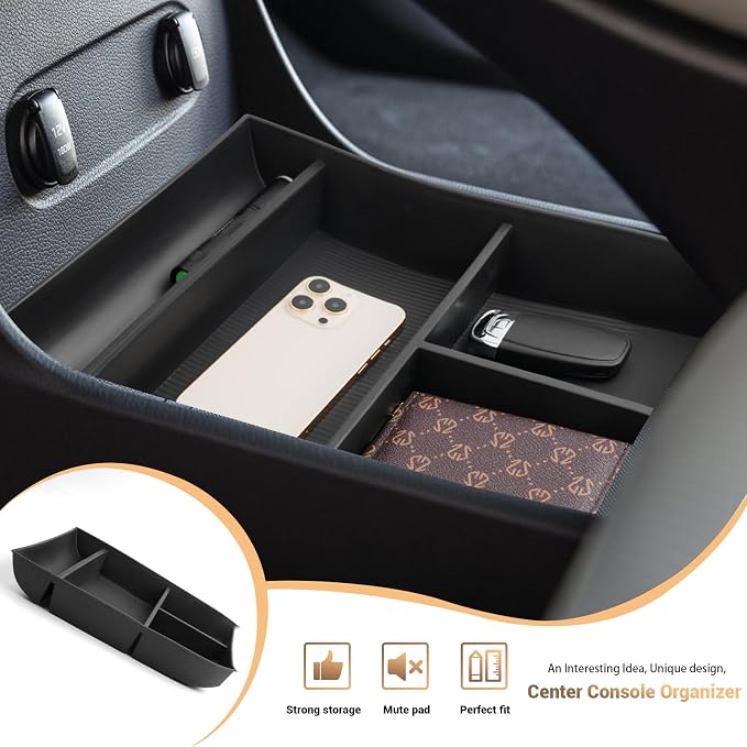 YEE PIN for 2024 2025 Hyundai Palisade Lower Center Console Organizer Storage Tray for Hyundai Palisade 2025 Accessories for Hyundai Palisade SE/SEL/XRT/Limited/Calligraphy Floor Console Organizer