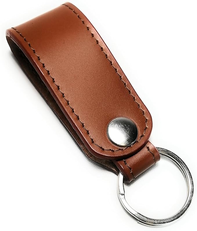 Key Chain Genuine Leather Car Keychain for Belt, Universal Key Fob Keychain Holder for Men and Women