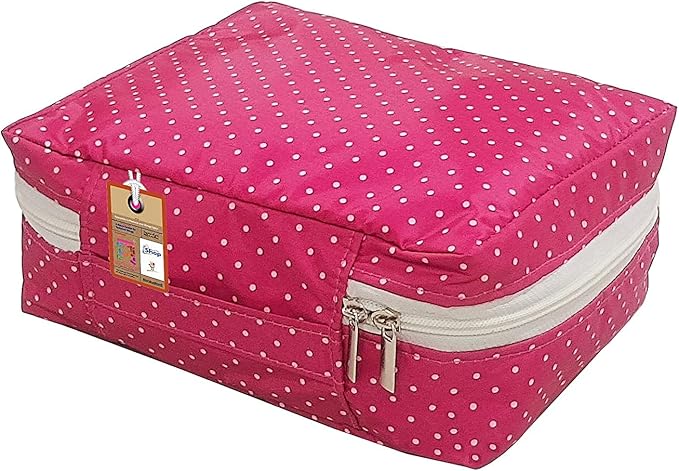 atorakushon Travel Makeup Train Case Cosmetic Organizer Portable Artist Storage Bag Zipper Pouch with Adjustable Divider for Women Girls Gifts Water-Resistant Daily Storage Organzier (Pink)