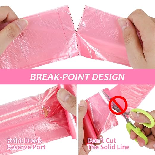 Accmor Mini Car Trash Can Bags for Auto Trash Bin, 120 Count Small Garbage Organizer Bags Tear-Resistant, Liner Refills (Vehicle Trash Can is not Included), Pink
