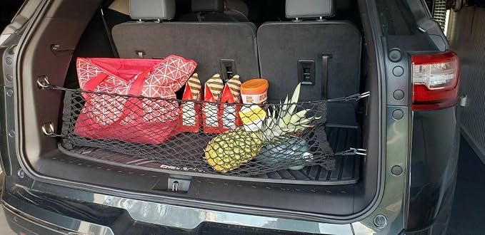 Trunk Organizer Cargo Net for Chevrolet Traverse 2018–2026 – Envelope Style Cargo Net for SUV – Premium Mesh Car Trunk Organizer Vehicle Carrier Storage – Compatible with Chevy Traverse