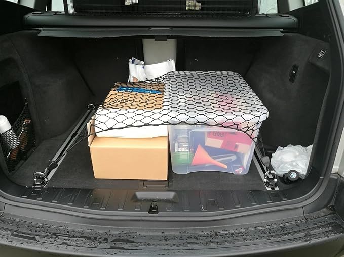 Rear Trunk Organizer Cargo Net for BMW X3 2004–2026 – Floor Style Cargo Net for SUV – Premium Mesh Elastic Car Trunk Organizer Vehicle Carrier Storage – Compatible with X3