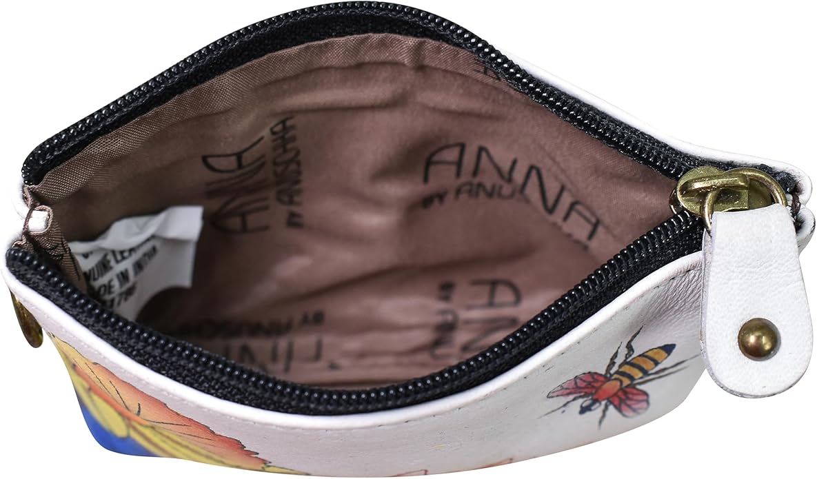 Anna by Anuschka Women's Hand Painted Leather Coin Pouch Purse