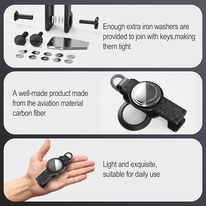 Key Organizer for Men/Women Compact Key Holder Minimalist Key Case Metal Key Chain Key Holder for Keychain Secures 2-6 Keys