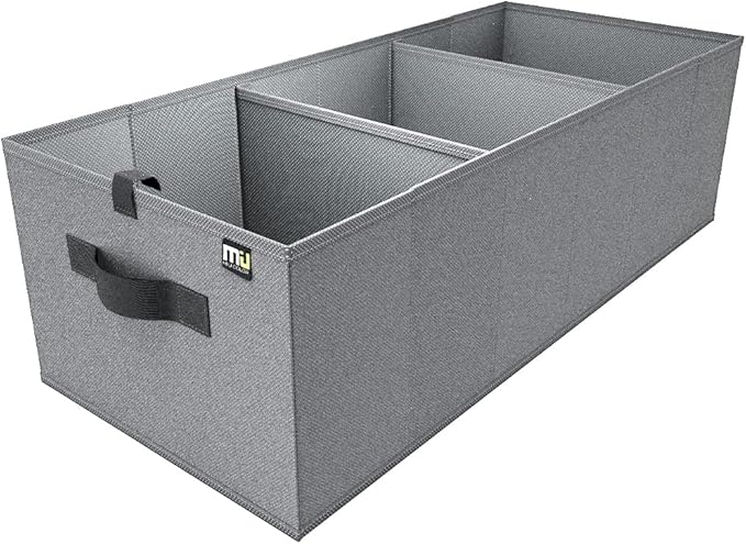 MIU COLOR Car Trunk Organizer, Collapsible Cargo Storage Containers with Strap Handle for Sedan SUV, Black
