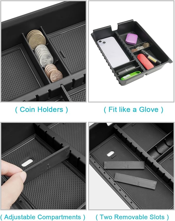 CDEFG Center Console Organizer for 2026 Honda Passport (RTL/TrailSport Elite/TrailSport) Accessories, 2026 Honda Passport Middle Console Organizer Armrest Storage Box