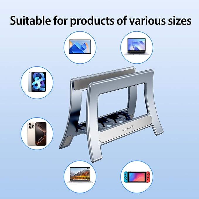 Vertical Laptop Stand,Gravity Auto Lock Computer Stand, Laptop Stand for Desk,Office Work & Home Space-Saving Organize,Fits All Mac Book, Surface,Chrome Book & Gaming Laptop (Up to 17.3 Inch)