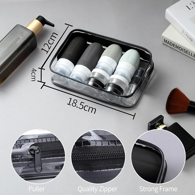 Gemice 16 Pack Travel Bottles for Toiletries, Small TSA Approved Leakproof Travel Containers for Toiletries, Silicone Refillable Travel Essentials Accessories with Travel Bag for Shampoo Conditioner