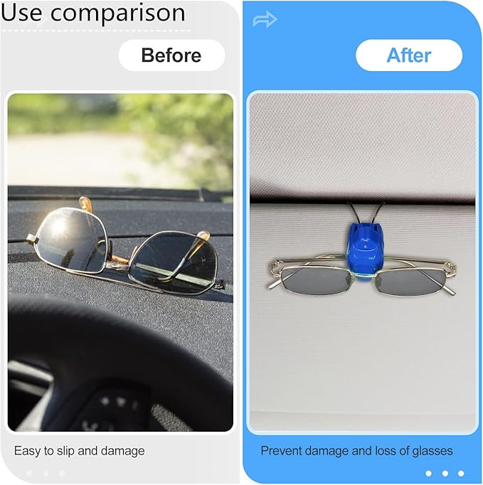 Frienda 5 Pcs Auto Car Vehicle Sun Visor Clip Holder Sunglasses Holder for Eyeglasses Mount Ticket Card Clip for Car Accessories (Bright Color)