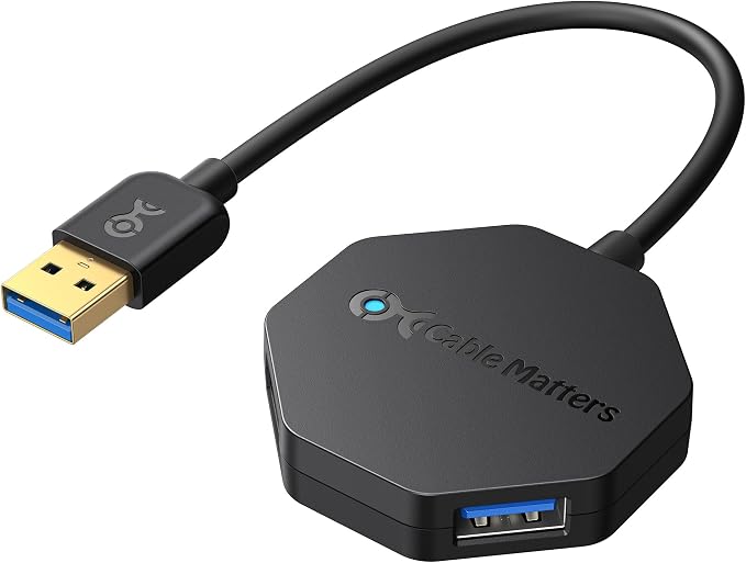Cable Matters Ultra Mini 4 Port USB Hub (USB 3.0 Hub, USB3 Dock)