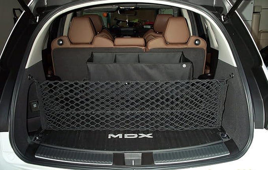 Rear Trunk Organizer Cargo Net for Acura MDX 2014–2020 – (2in1) Envelope/Floor Style Cargo Net for SUV–Premium Mesh Car Trunk Organizer Vehicle Carrier Storage–Compatible with MDX