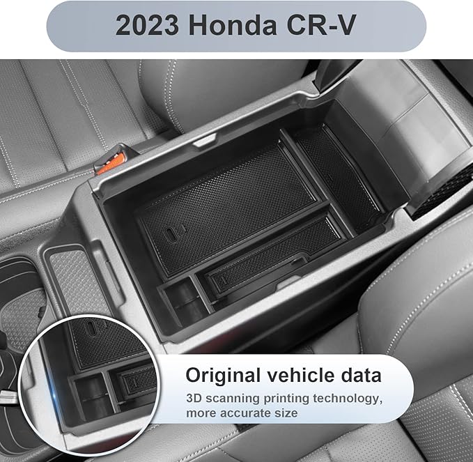 SKTU for 2023 2024 2025 2026 Honda CRV Center Console Organizer 2023-2025 2026 CRV Hybrid Console Tray 2024 2025 2026 CRV Accessories Console Tray Honda CR-V 2025 2026 Accessories with Coin Holder