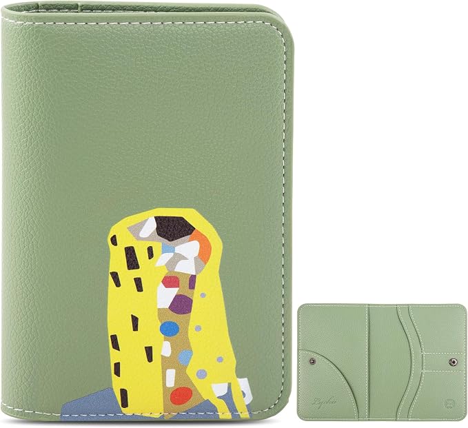 Lychii Slim Passport Holder RFID Blocking Travel Wallet - PU Leather Protector Case for Quick TSA Access, Secure Boarding Passes & ID Cards for Men Women International Travel
