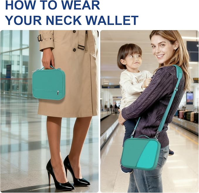 EcoVision Family Passport Holder for Travel with RFID Blocking, Traveling Essentials Organizer Pouch Bag, Light Passport Wallet for Travel Must Haves Accessories for Women Men