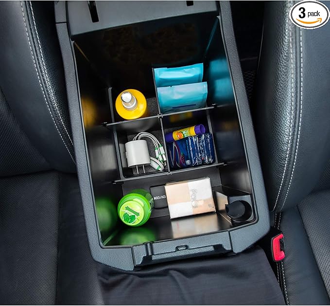 JDMCAR Compatible with Toyota 4Runner Accessories 2010-2024 Center Console Organizer,Insert ABS Black Materials Compartment Divider
