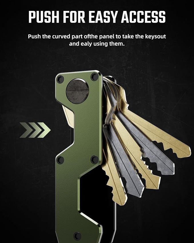 Key Organizer Compact Key Holder Metal Key Chain Minimalist key case key holder for keychain Secures 1-5 Keys